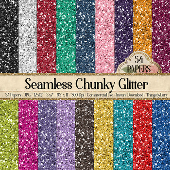 Preview of 54 Seamless Glitter Backgrounds 12"x12" 5"x7" 8.5"x11" Printable