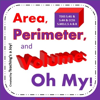 Preview of 5.4G, 5.4H Area, Perimeter & Volume, Oh My!