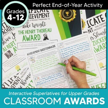 Preview of 55 End of Year AWARDS for Students & Superlatives End of Year Activity