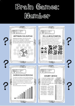 Preview of 55 Maths Brain Games for High School (FOCUS: NUMBER)