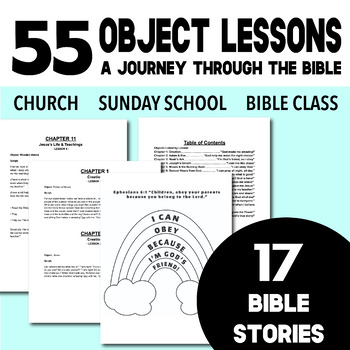Preview of 55 Object Lessons | Biblical, Sunday School, Church