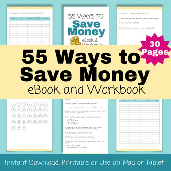 Preview of 55 Ways to Save Money eBook and Workbook