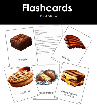 Preview of 56 Delicious Food Flash Cards