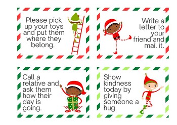 56 Elf Cards for Acts of Kindness and Chores, Elf Activities, Printable PDF