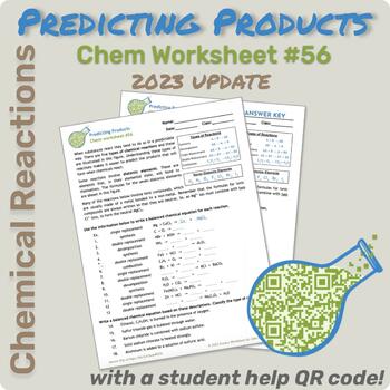 Preview of 56-Predicting Products of Chemical Reactions Worksheets