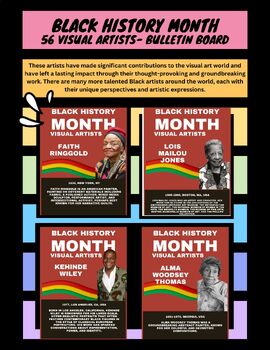 Preview of 56 Influential Black History Month Visual Artists Bulletin Board