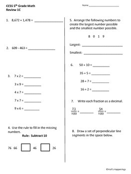 math daily common core grade 5th weeks