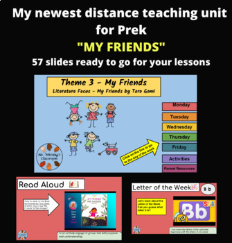 Preview of 57 GOOGLE SLIDES FOR PREK AND SPECIAL EDUCATION THEME MY FRIENDS