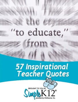57 inspirational Teacher Quotes by Tom Lovett | TPT
