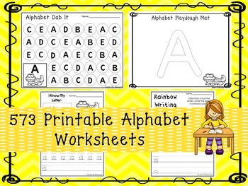 alphabet worksheets kindergarten teaching resources tpt