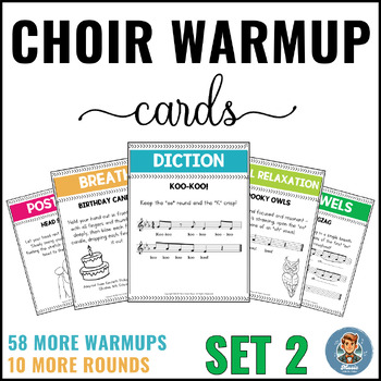 Preview of 58 Choir Warmup Cards and Rounds [Set 2]