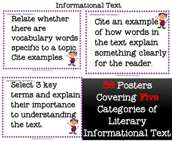 58 ESSENTIAL INFORMATIONAL TEXT QUESTION POSTERS AND TASK CARDS | TpT