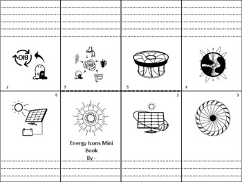 Preview of 59 Energy Icons Mini Books, Picture Writing, Back to School Week Activity