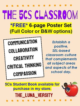 Preview of 5Cs Classroom Culture Poster Set