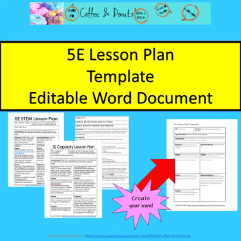 Preview of 5E Lesson Plan Template