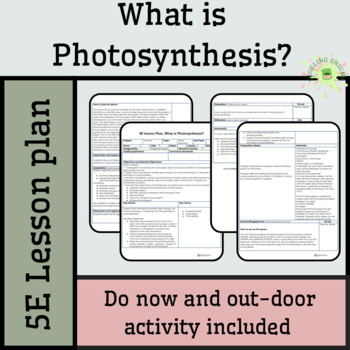 Preview of 5E lesson Plan, What is Photosynthesis? (Editable)