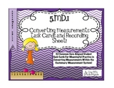 5.MD.A.1 Converting Measurement Student Task Cards