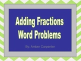 5.NF1, 5.NF.2 Adding Fractions - Word Problems