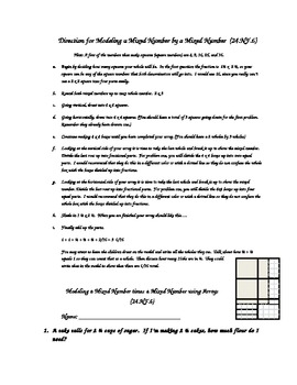 Preview of 5.NF.4 & 5.NF. 6 | Model Multiplication of a Mixed Number by a Mixed Number