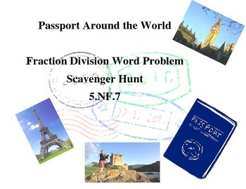 Preview of 5.NF.7 Scavenger Hunt Around the World