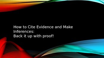 Preview of 5.RL.1: Citing Evidence & Inferences Powerpoint