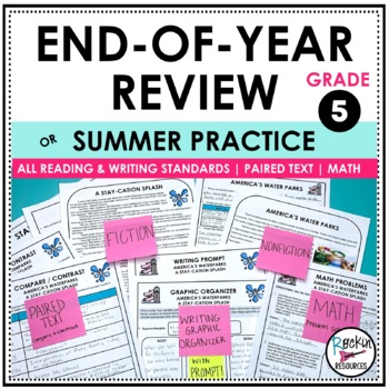 Preview of 5TH GRADE END OF YEAR REVIEW | 5TH GRADE TEST PREP | 5TH GRADE SUMMER PACKET