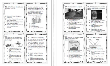 5th Grade STAAR Science Test-Prep Task Cards, Practice Questions