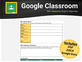 5W's Summarization Graphic Organizer For Google Classroom / Docs