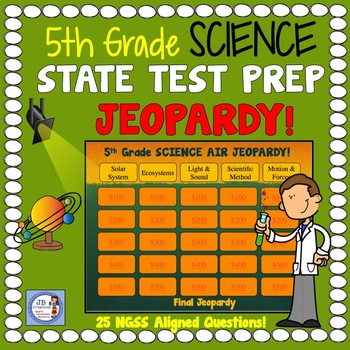 Preview of 5th Grade Science OHIO STATE TEST Jeopardy Game!