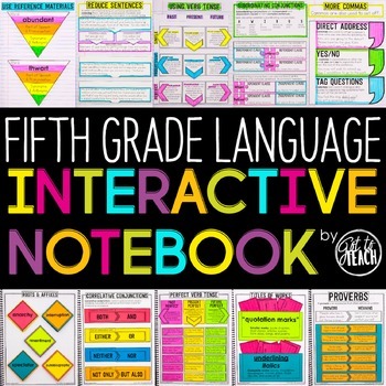 Preview of 5th Grade Language Interactive  Notebook  Grammar Interactive Notebook
