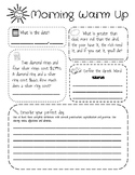 5th 6th 7th Grade Morning Warm Up Worksheets