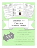 5th/6th/7th Grade Unit Plan for The Paperboy by Vince Vawt
