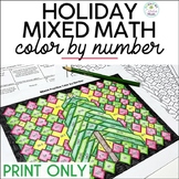 5th - 6th Grade Christmas Math Activity Holiday Mixed Math