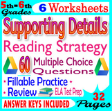 5th-6th Grade Reading comprehension Strategy. Supporting D