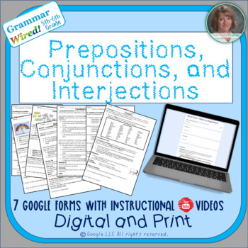 Preview of 5th-6th Grades: Part 6 Prepositions, Conjunctions,Interjections-Grammar Wired!
