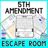 5th Amendment ESCAPE ROOM Activity - Reading Comprehension