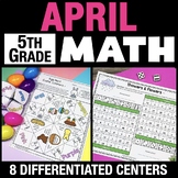 5th April Math Centers, Earth Day Math Brochure, Spring Ma