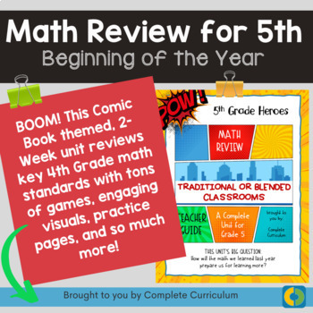 Preview of 5th Beginning of the Year Math Review: 2021 Edition