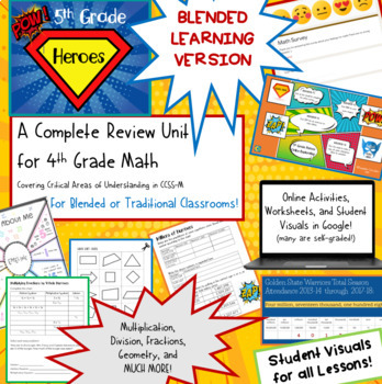 Preview of 5th Beginning of the Year Review--BLENDED learning edition