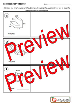 Preview of 5th Grade Math: Calculating Combined Volume 2