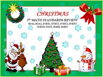 Preview of 5th Math Standards Christmas Review