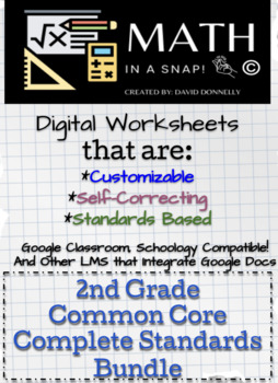 Preview of 2nd - Common Core Standards Bundle - Editable, Interactive & Instant Feedback