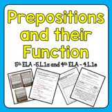 5th ELA - 5.L.1a: Prepositions - Interactive Lesson - 4.L.1e