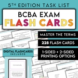 5th Edition | BCBA Exam Flash Cards | Digital + Printable 