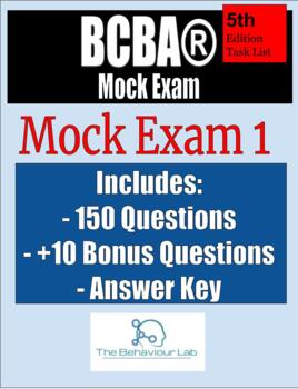 Preview of 5th Edition BCBA Mock Exam 1 | Answer Key Included | 5th Edition Task List