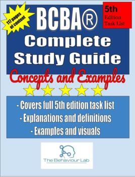 Preview of 5th Edition BCBA Exam Study Guide  | Full 5th Edition Task List | BCBA Study
