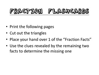 Preview of 5th GRADE FRACTION FLASH CARDS