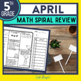 APRIL Spiral Review Worksheets Spring Math Activities 5th 