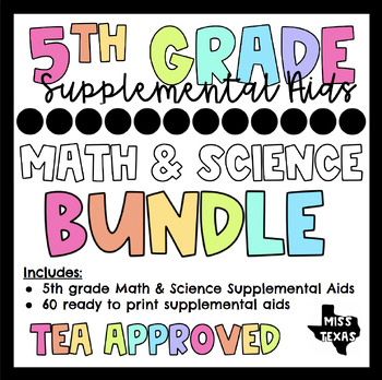 Preview of 5th GRADE MATH & SCIENCE STAAR SUPPLEMENTAL AID BUNDLE [UPDATED 2023]