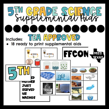 Preview of 5th GRADE SCIENCE STAAR SUPPLEMENTAL AIDS {2023 UPDATED}